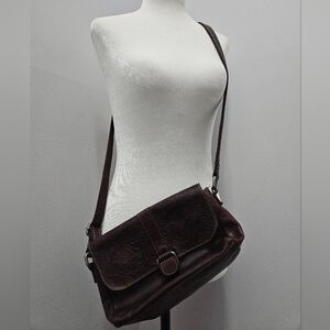 Embossed Leather Crossbody Bag Jack Georges